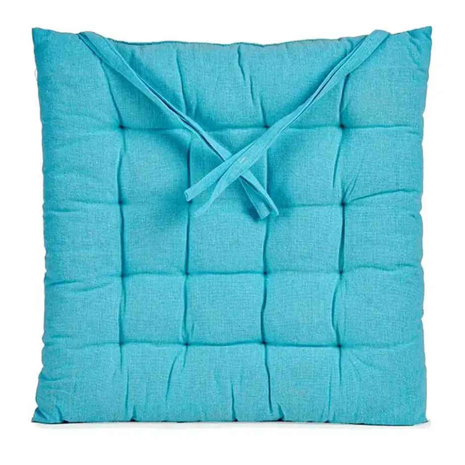 Giftdecor Stoelkussen - binnen/buiten - turquoise - 40 x 5cm