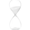 Gift Decor Zandloper cilinder - wit - 30 min - glas - D8xH25 cm