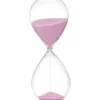 Gift Decor Zandloper cilinder - lila - 60 min - glas - D11xH30 cm