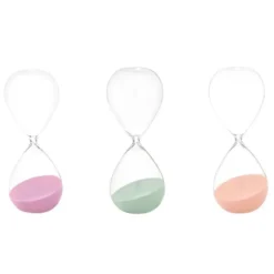 Gift Decor Zandloper cilinder - roze - 30 min - glas - D8xH25 cm
