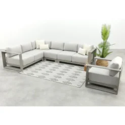 GI Levanto aluminium hoekbank + modulair middenelement - Valley Sand