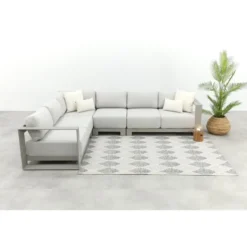GI Levanto aluminium hoekbank + modulair middenelement - Valley Sand