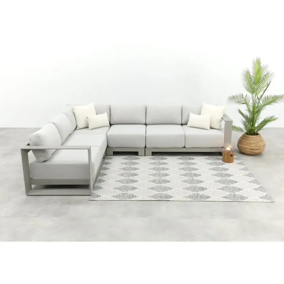 GI Levanto aluminium hoekbank + modulair middenelement - Valley Sand