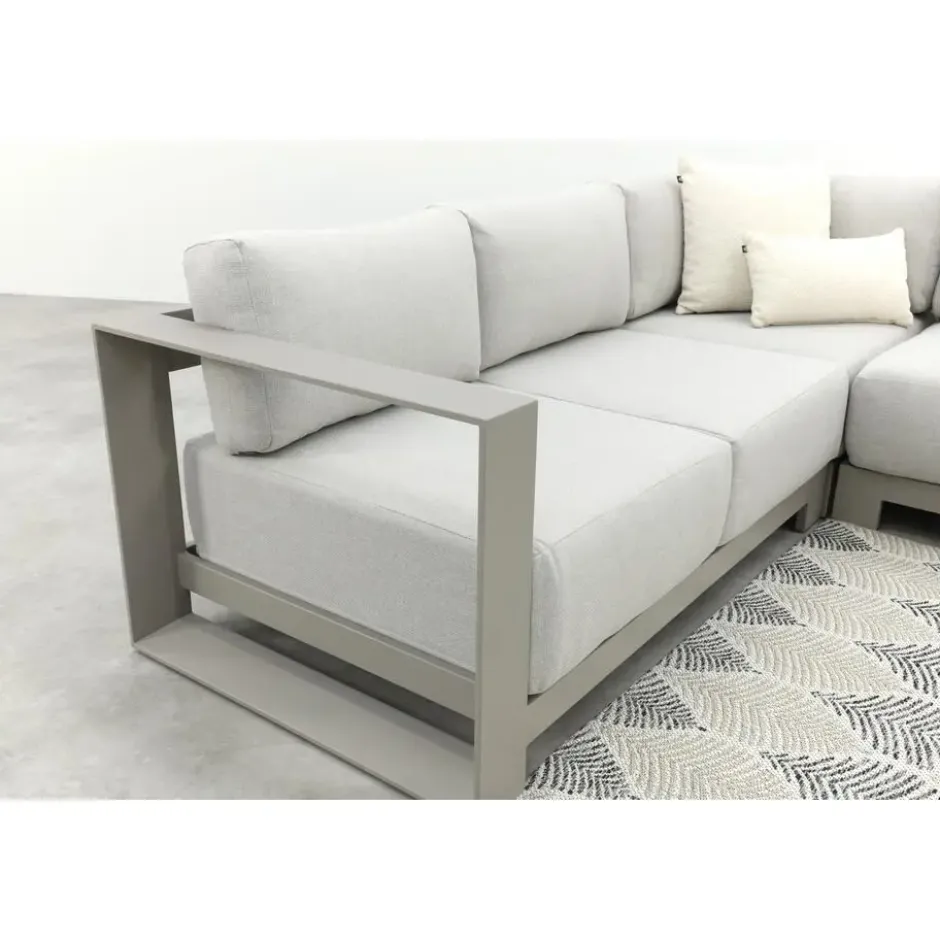 GI Levanto aluminium hoekbank + modulair middenelement - Valley Sand