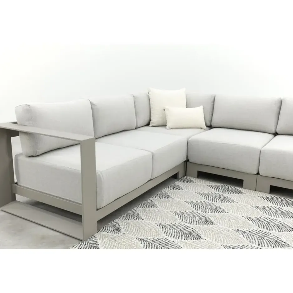 GI Levanto aluminium hoekbank + modulair middenelement - Valley Sand