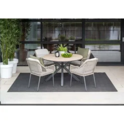 GI Toledo/Edison Ø122 cm. (5-delig) - ronde tuinset