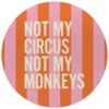 Glasschilderij Niet mijn circus - Ø 50 - Oranje