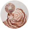 Glasschilderij Ronde jurk terracotta - Ø 70 - Oranje