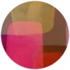 Glasschilderij Roze tinten I - Ø 50 - Roze