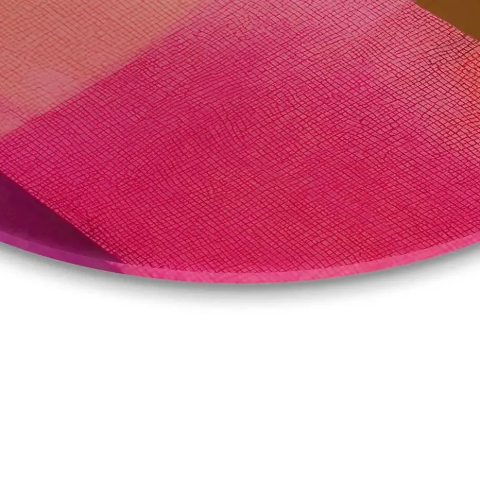 Glasschilderij Roze tinten I - Ø 50 - Roze