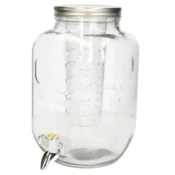 Glazen drank dispenser/limonadetap - met kraantje - 4 liter