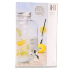 Glazen drank dispenser/limonadetap - met kraantje - 4 liter