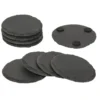 Glazenonderzetters - 4x - rond - leisteen - 10 cm
