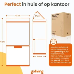 Goliving Automatische Sensor Prullenbak 64 Liter – Afvalemmer keuken - Afvalbak