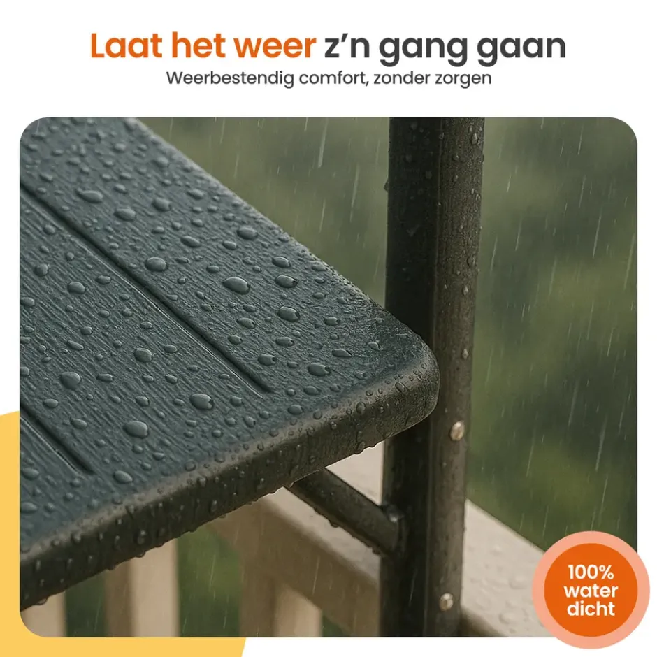 Goliving Balkontafel - Inklapbaar - Hangend - 60 x 40 cm - Hoogteverstelbaar