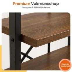 Goliving Boekenkast - 66 x 30 x 186 cm - 6 Lagen - Opbergkast - Wandkast