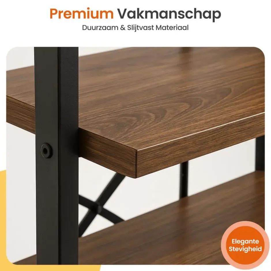 Goliving Boekenkast - 66 x 30 x 186 cm - 6 Lagen - Opbergkast - Wandkast