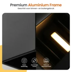Goliving buitenlamp – Wandlamp - Kubuslamp – LED - Zwart