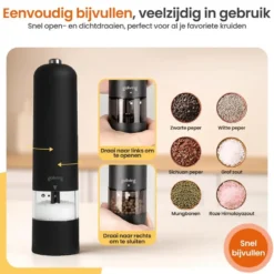 Goliving Elektrische Peper en Zoutmolen Set - LED Licht - Op Batterijen