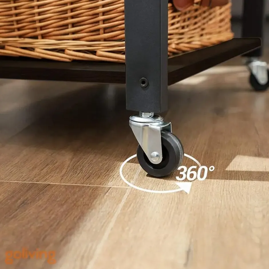 Goliving Keukentrolley - Keukenkast - Keukenrek - Keuken Organizer - Zwart