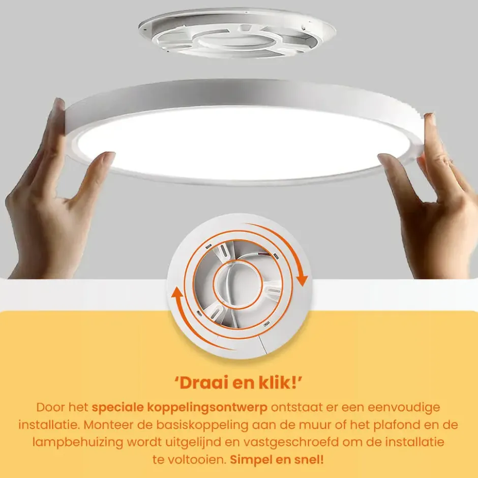 Goliving Plafondlamp - Plafonnière - LED - Ø23cm - Zwart