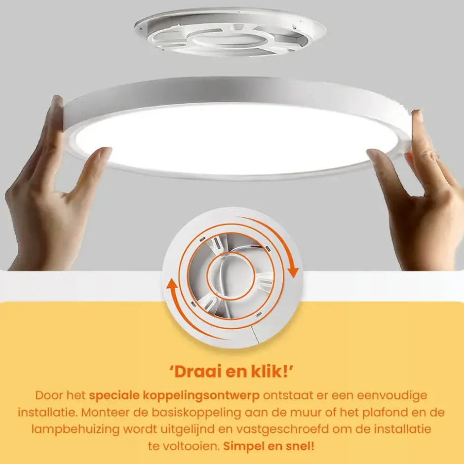 Goliving Plafondlamp - Plafonnière - LED - Ø30cm - Wit