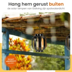 Goliving Solar Tafellamp Nova - 2 Stuks - LED Buitenverlichting Zonne-energie