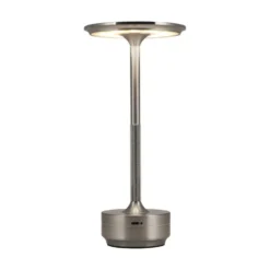 Goliving Tafellamp Op Accu - Oplaadbaar en Dimbaar - Hoogte 27 cm - Zilver