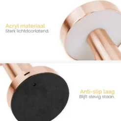 Goliving Tafellamp Oplaadbaar – Draadloos en dimbaar – Moderne touch lamp