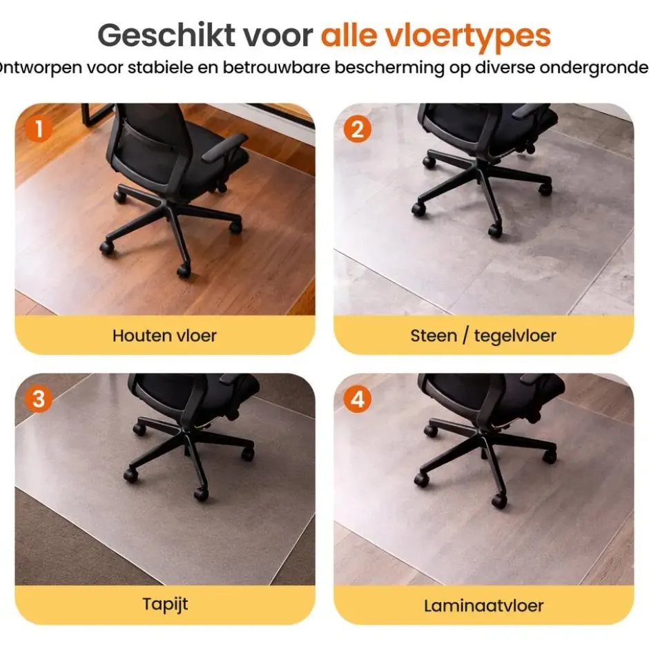 Goliving Vloerbeschermer bureaustoel - 120x150cm - Bureaustoelmat