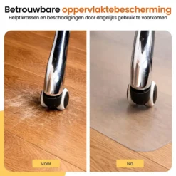 Goliving Vloerbeschermer bureaustoel - 90x120cm - Bureaustoelmat