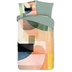 Good Morning Abstract Dekbedovertrek Multi-1-persoons (140 x 200/220 cm)