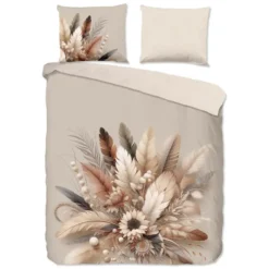 Good Morning Bohemian Flanel Dekbedovertrek Zand-2-persoons (200 x 200/220 cm)