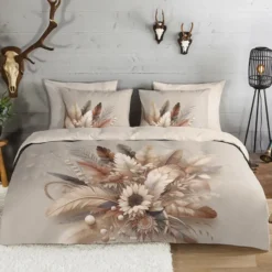 Good Morning Bohemian Flanel Dekbedovertrek Zand-Lits-jumeaux (240 x 200/220 cm)