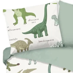Good Morning Dino Jurassic Mix Kinderdekbedovertrek Groen