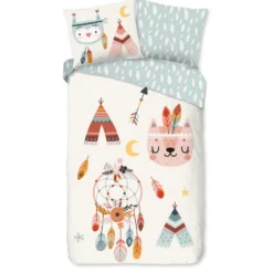 Good Morning Dreamy Flanel Dekbedovertrek Multi