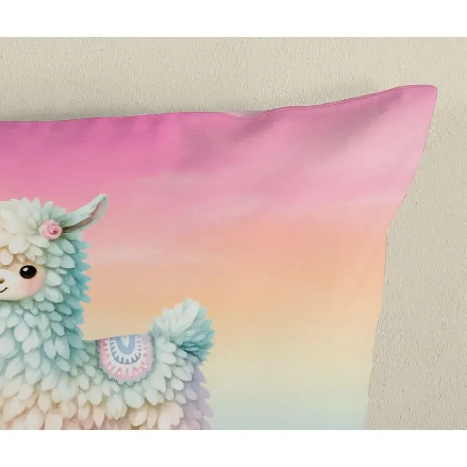 Good Morning Kinderdekbedovertrek Alpaca Regenboog