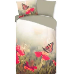 Good Morning Klaprozen Dekbedovertrek Multi-2-persoons (200 x 200/220 cm)