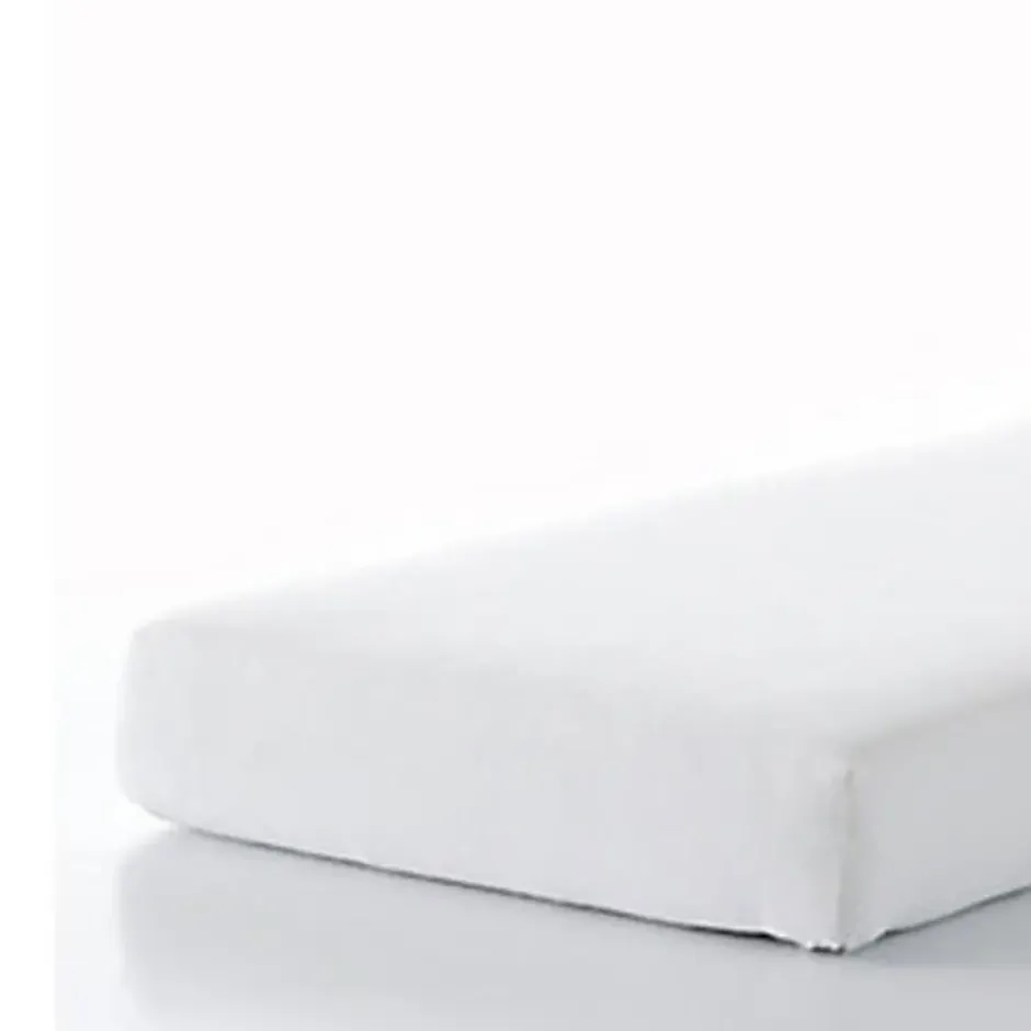 Good Morning molton effen kleur - Lits jumeaux 180x200 cm - Wit - Molton