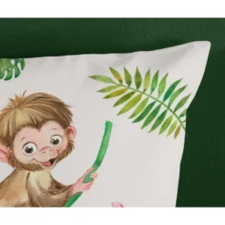 Good Morning Monkey Town Kinderdekbedovertrek Groen