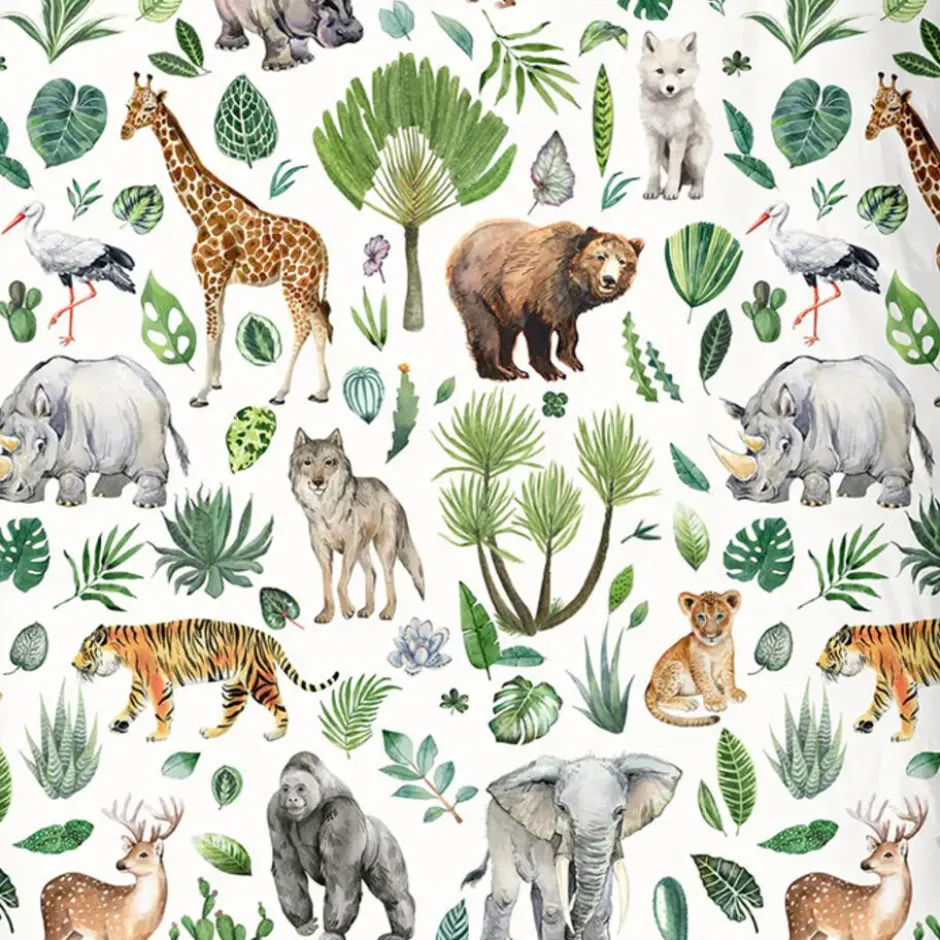 Goodmorning Peuter Dekbedovertrek Dieren Multi-Ledikant (100 x 135 cm)