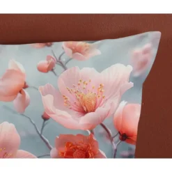 Good Morning Roze Bloemen Dekbedovertrek Grijs-1-persoons (140 x 200/220 cm)