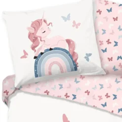 Good Morning Unicorn Fiby Kinderdekbedovertrek Wit