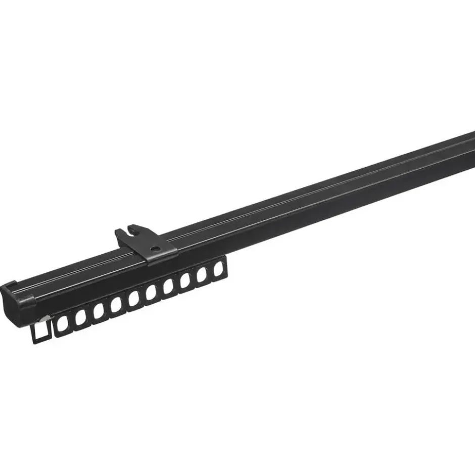Gordijnrailset zwart 150 cm