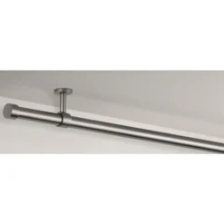 Gordijnroede 120cm - zwart metaal - Ø28mm (2016377)