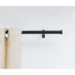 Gordijnroede - Uitschuifbaar - Stang van 125-240 cm - Zwart