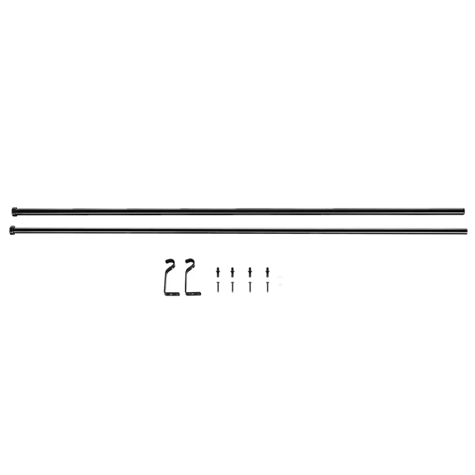 Gordijnroede - Uitschuifbaar - Stang van 125-240 cm - Zwart