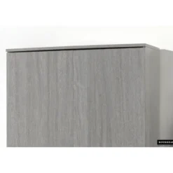 Grijze eik opbergkast Ray 80 cm met 2 deuren en 4 planken