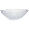 Grote fruitschaal - rond - 31 cm - bewerkt glas - schaal
