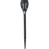 Grundig Tuinfakkel - solar - vlam effect - zwart - 48 cm